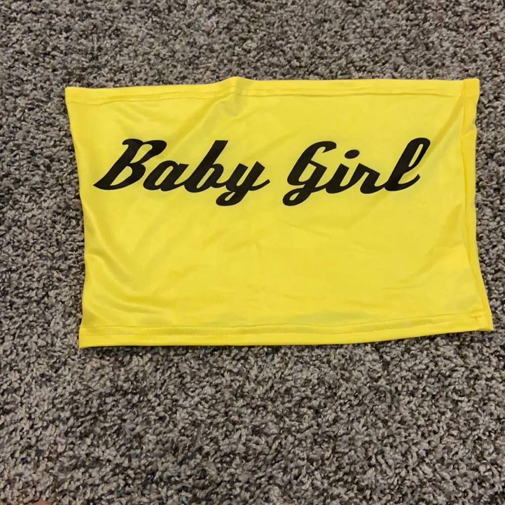COPY - Yellow “Baby girl” Tube top